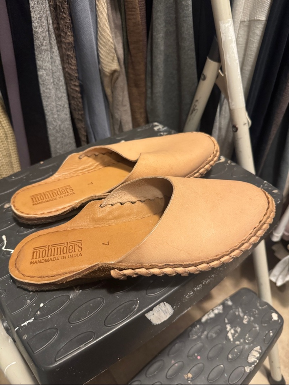 Mohinders Women's Tan Leather Moccasin Slip-On